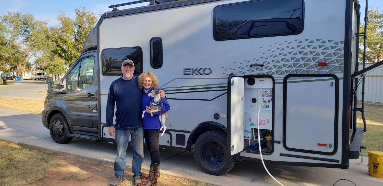 Mitch and Vickie Rubin with their RV (aka KanVan)